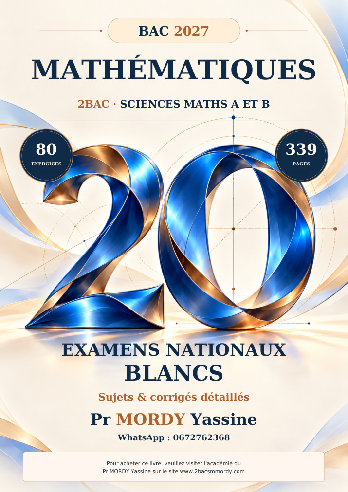 Couverture du livre Mathématiques · Examen national 2027